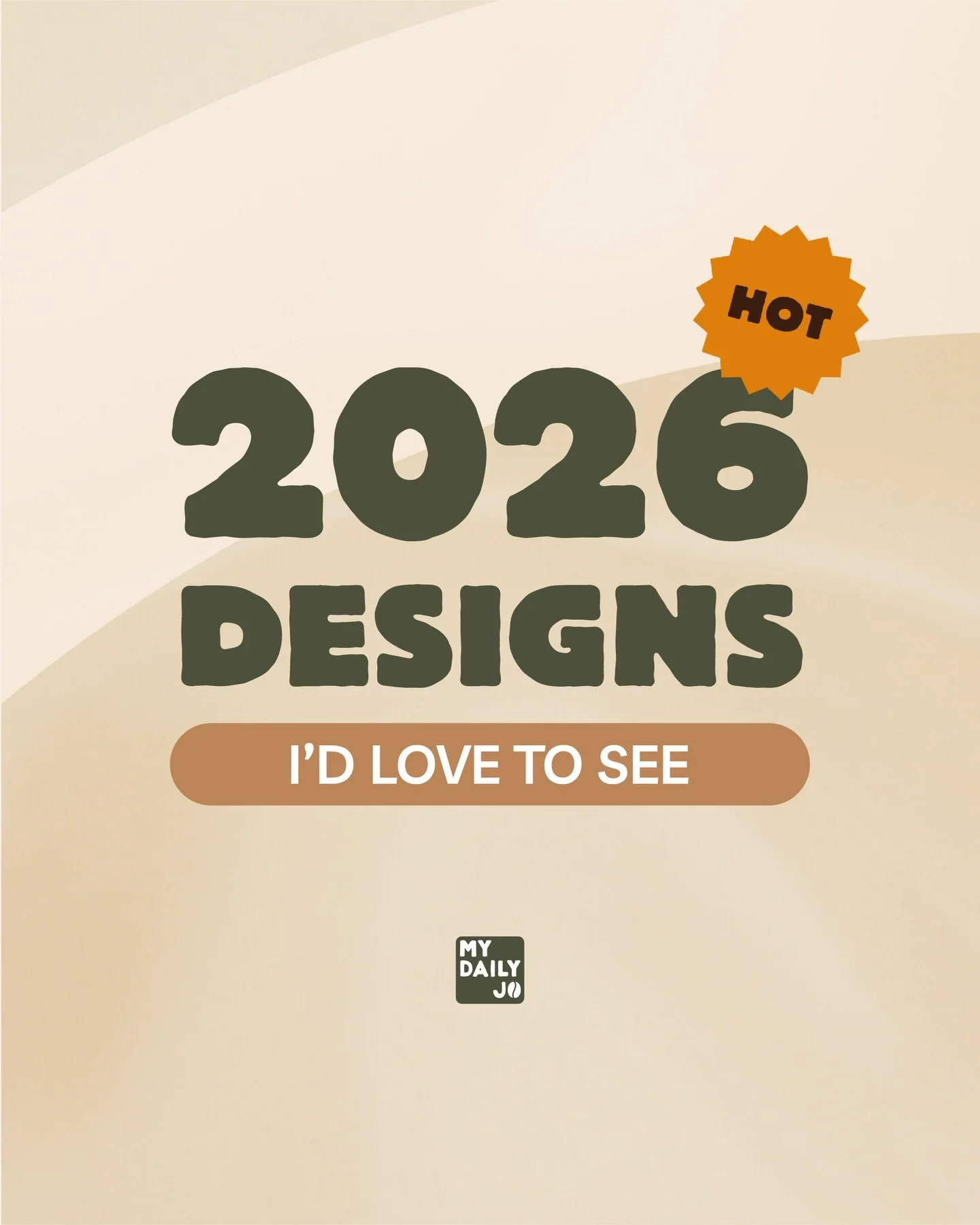 Not saying these are 2026 design trend predications, but these are things I personally would want to see more of this next year 😎

1. We need more cool merch. Like a retro take on a modern brand, bucket hats, and wearable food. If your brand makes c