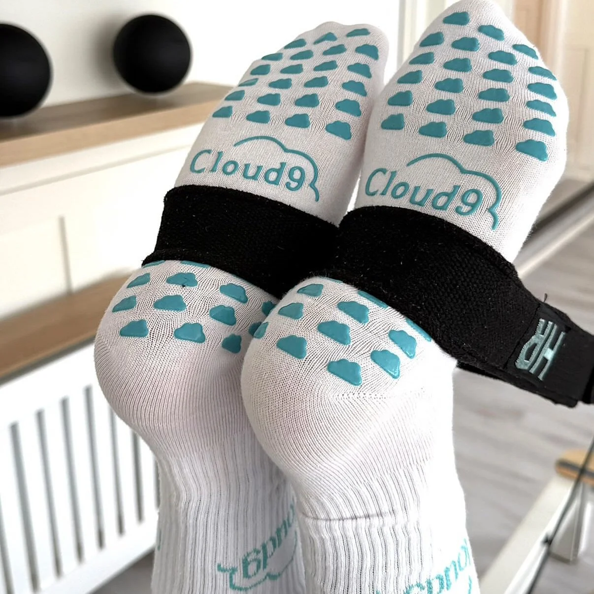 ☁️ Floating on Cloud Nine ☁️

Our latest bespoke grip socks, created exclusively for Cloud Nine Pilates, feature the most beautiful cloud-inspired grip bottoms &mdash; a perfect reflection of their name and their light, airy studio aesthetic.

Every 