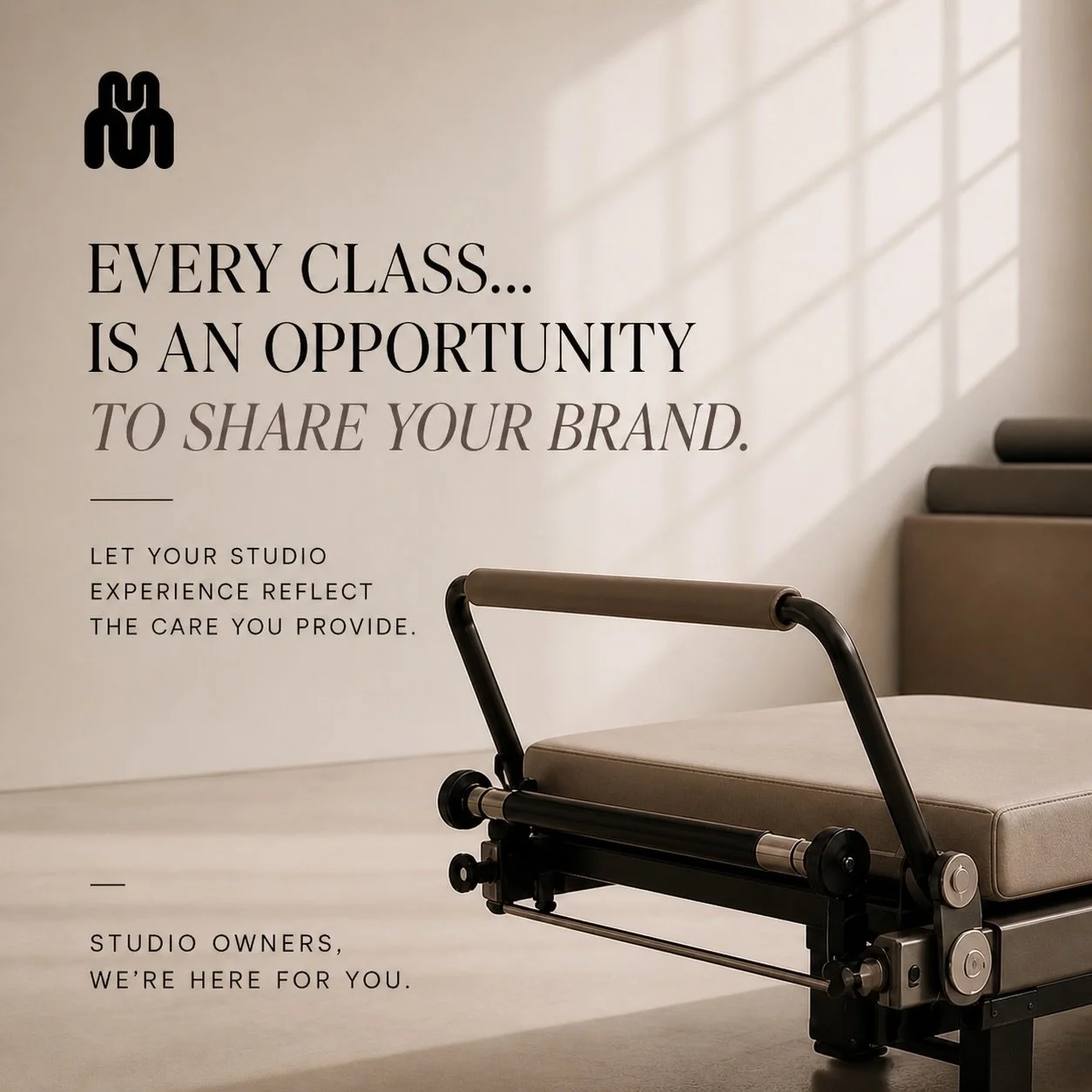 Studio owners &mdash; this is something worth thinking about.

Every class you run is an opportunity to build your brand.

From the space you&rsquo;ve created, to the experience you deliver&hellip;
every detail shapes how your studio is seen and reme