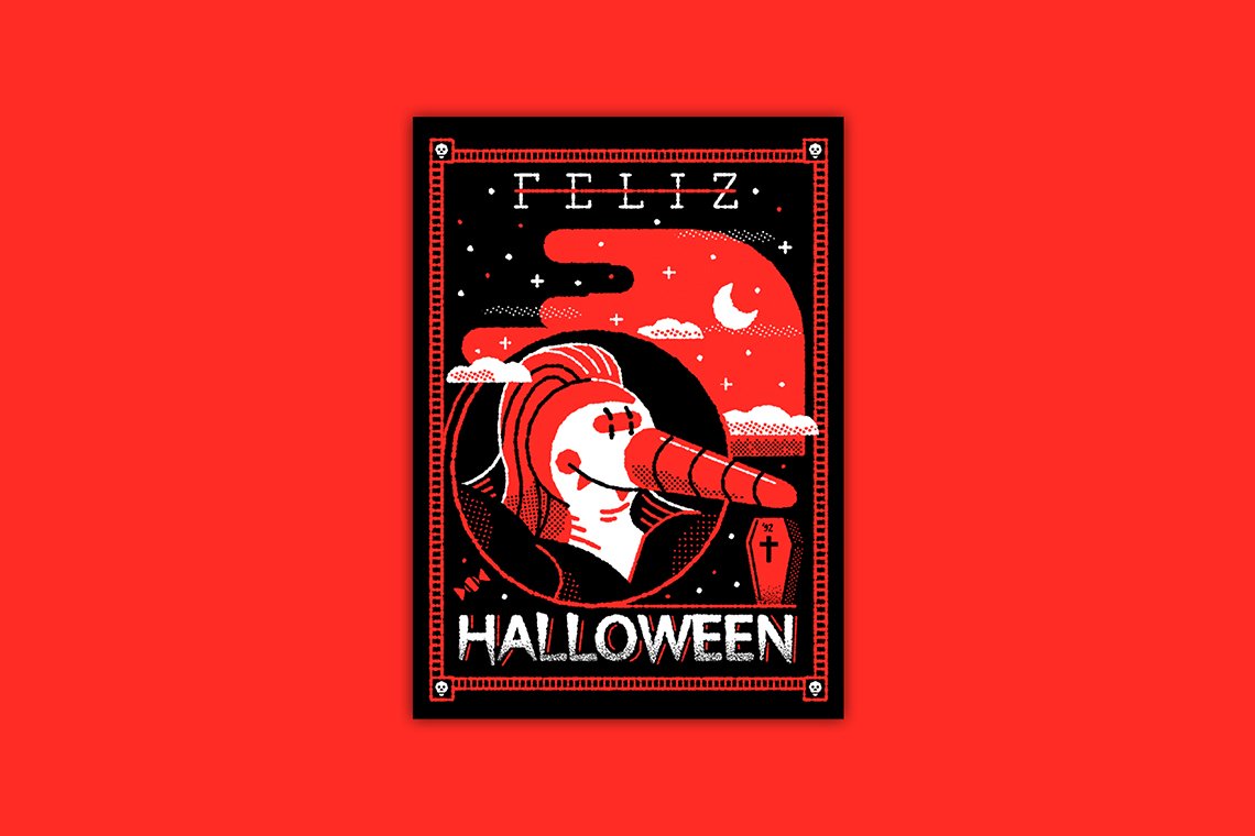 Feliz Halloween postcards