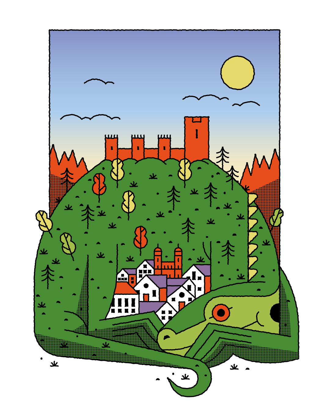 Ilustración del Lagarto de Jaén - Confinajuegos