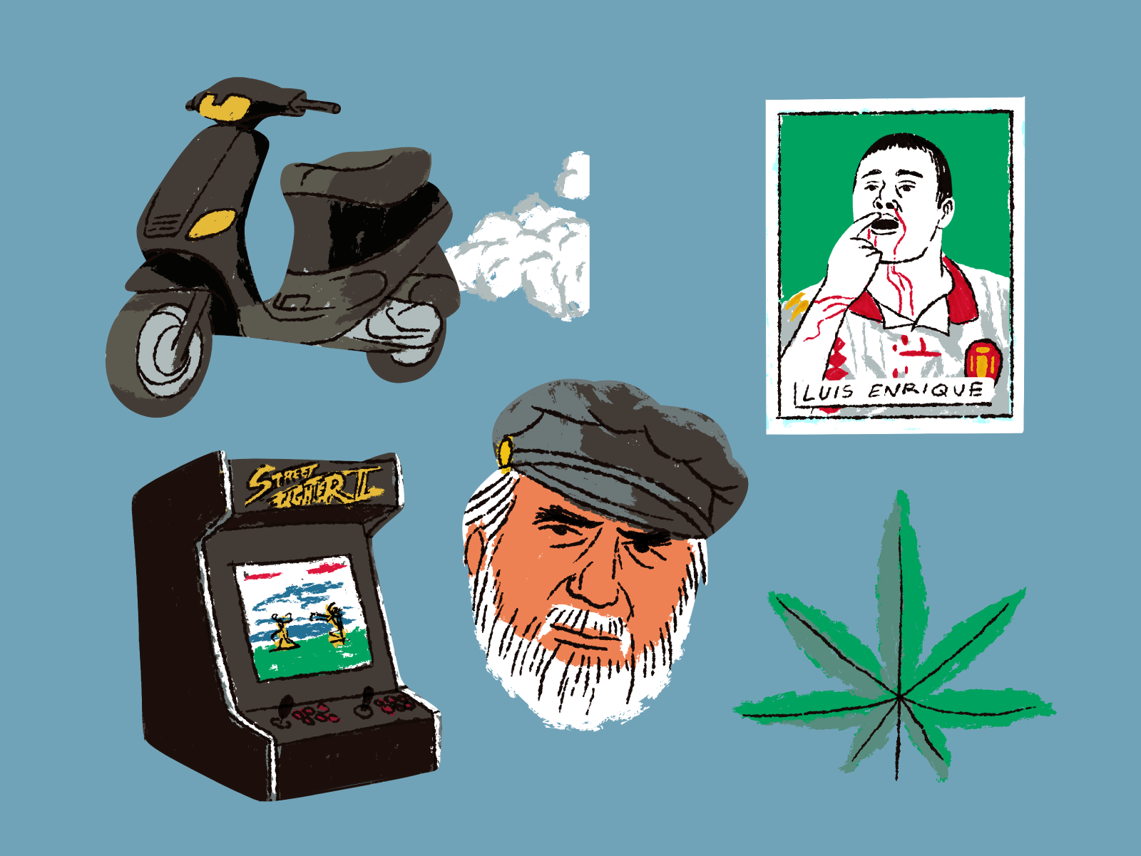 editorial-illustration-nacido-en-democracia-stickers-entertainment-salmorejo-studio.png