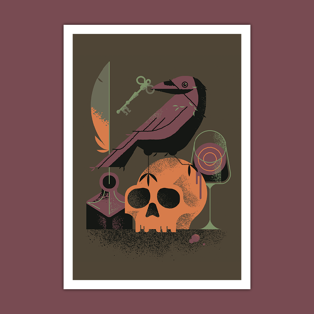 Edgar Allan Poe’s The Raven art print