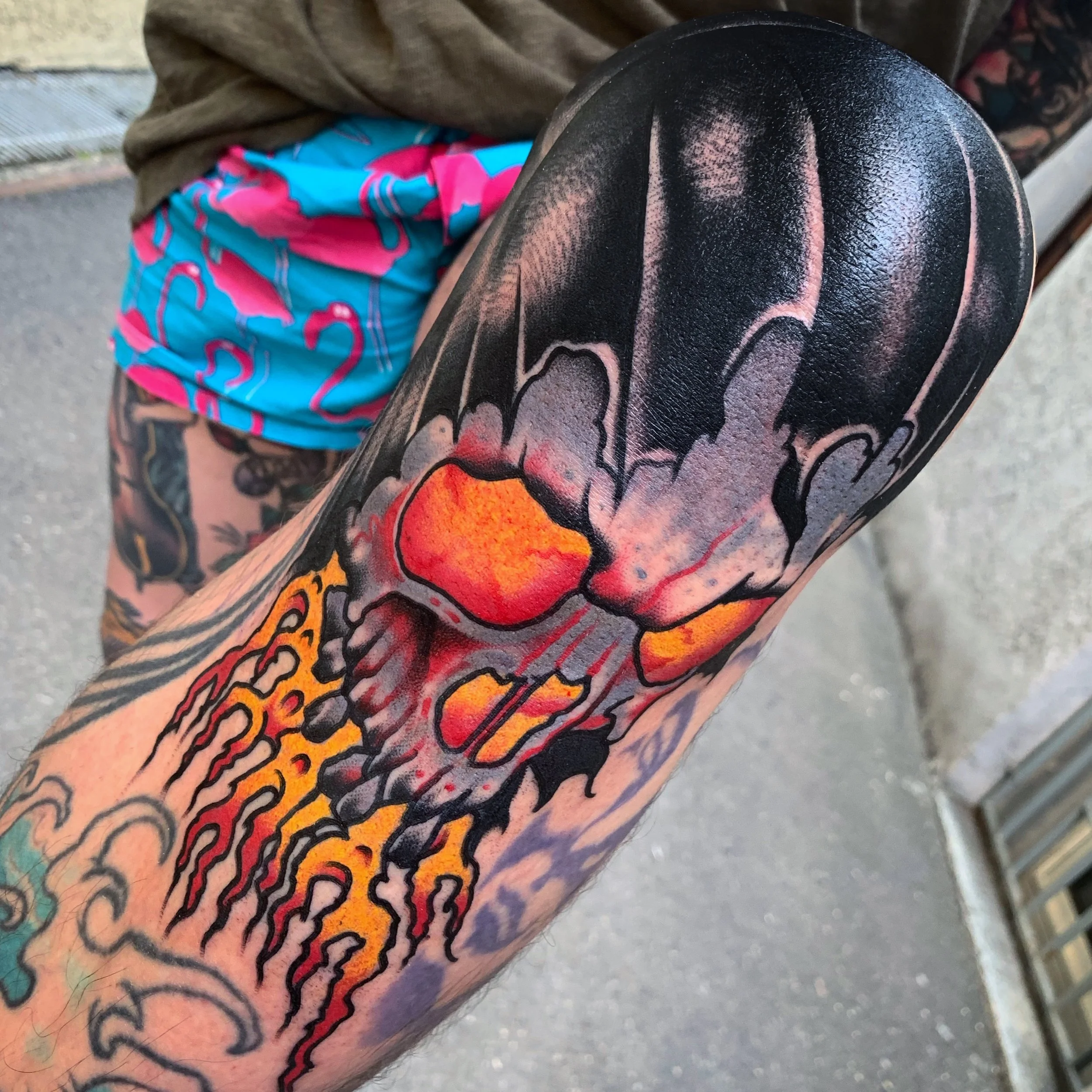 Reaper Knee Tattoo