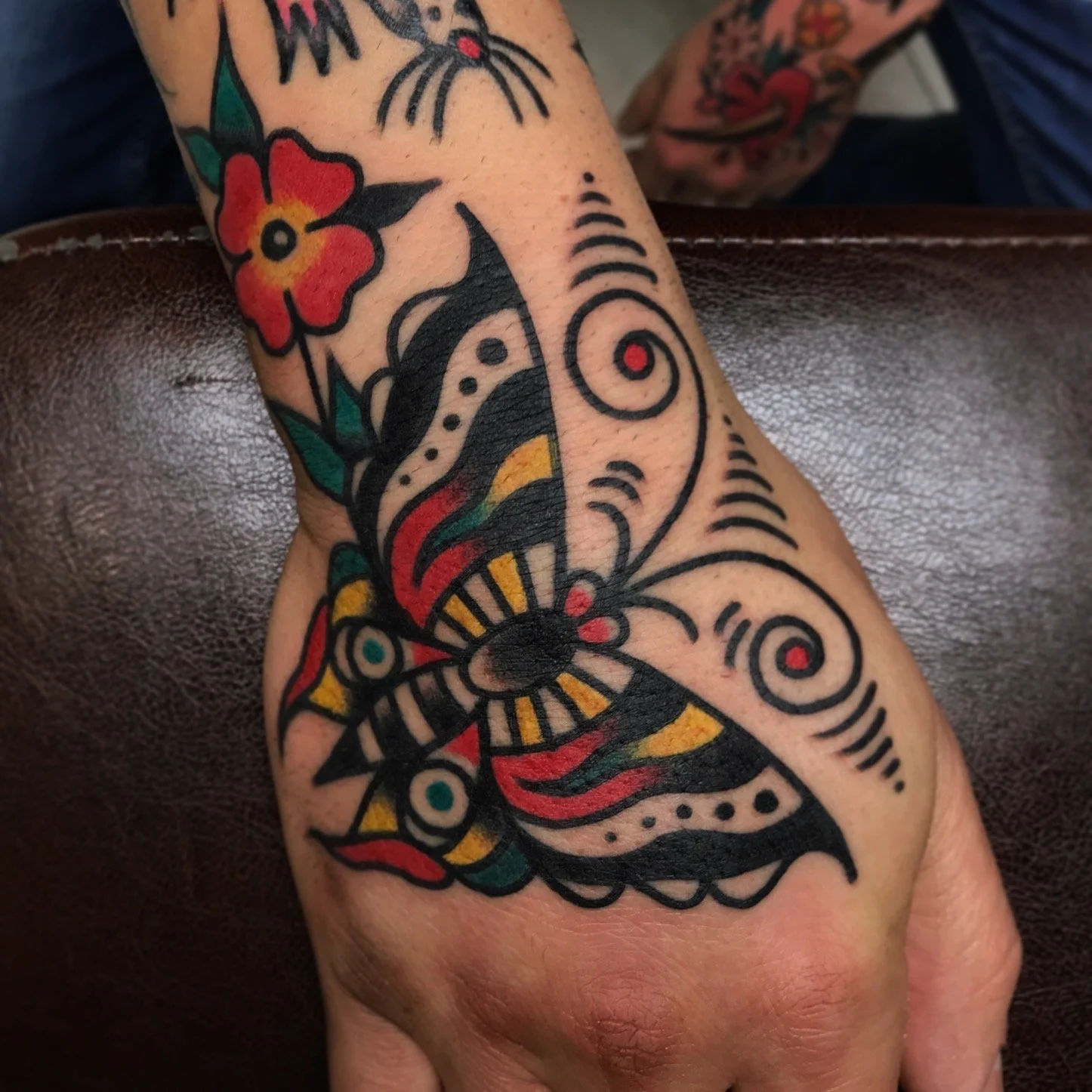 Butterfly Hand Tattoo