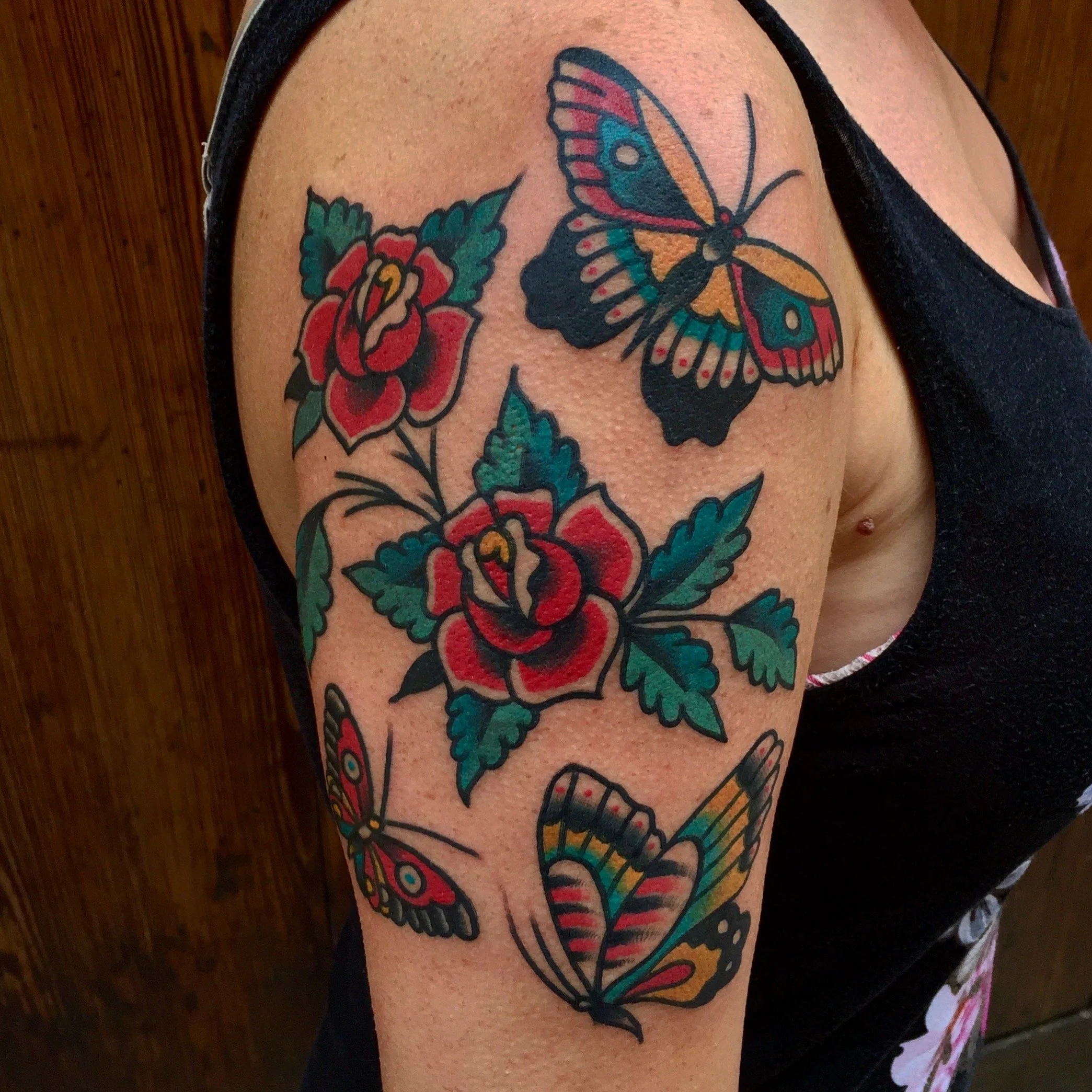 Roses and Butterflies