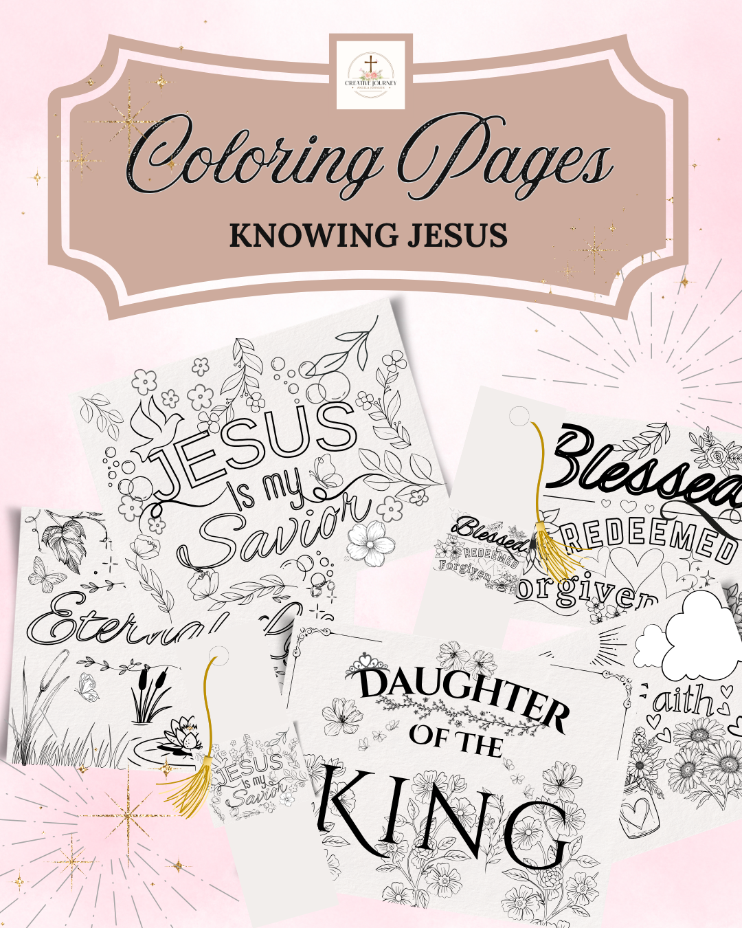 Knowing Jesus Reflecting Color Pages