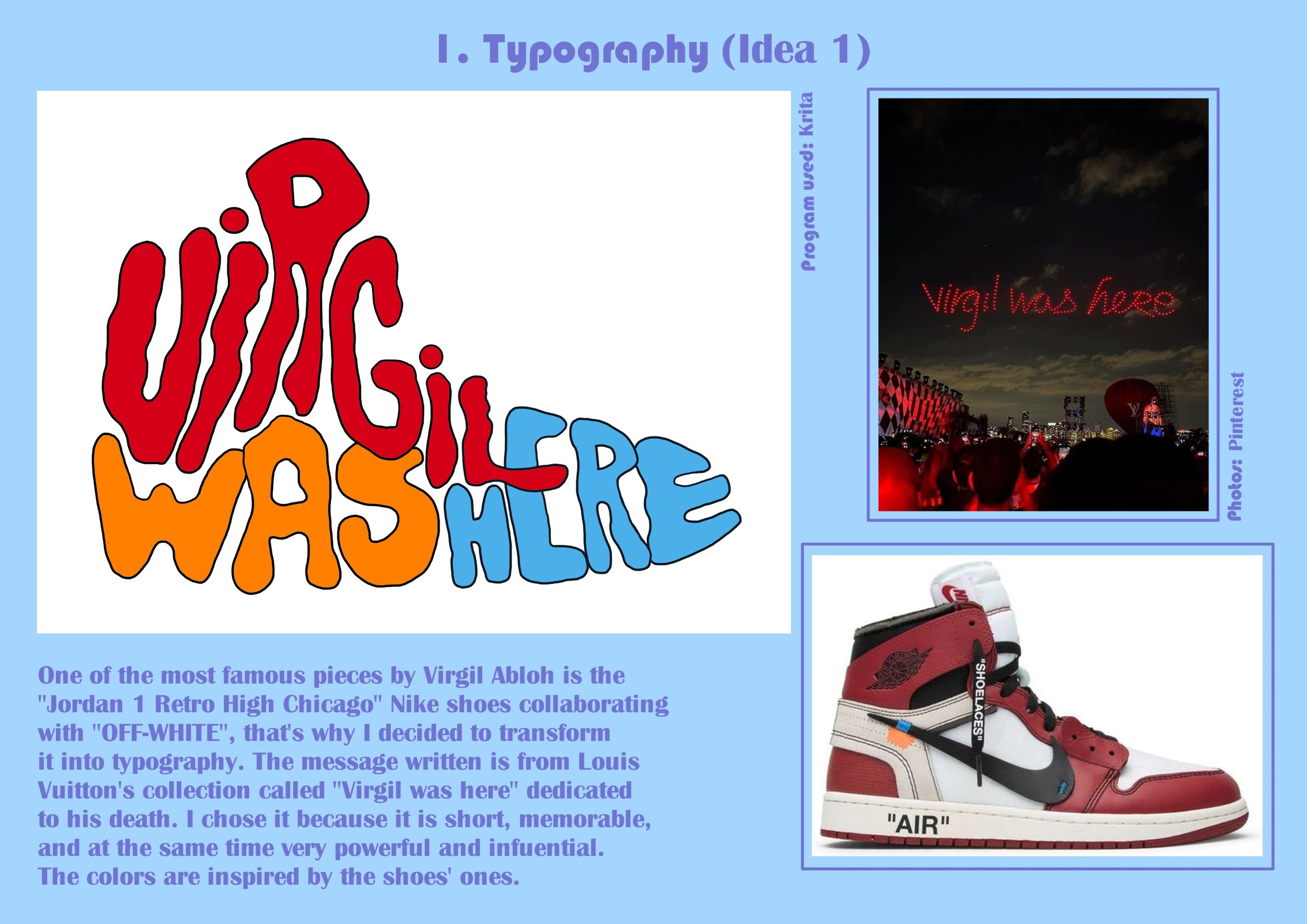 Virgil Abloh inspired application assignment for artEZ