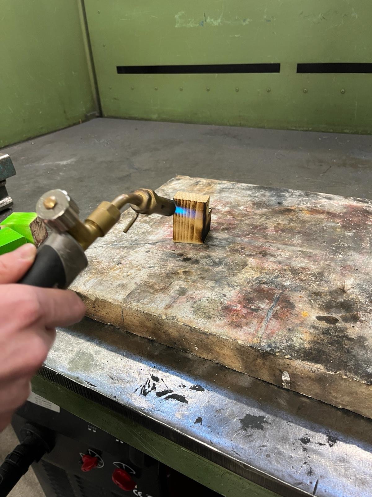 Burning essential oils on wood