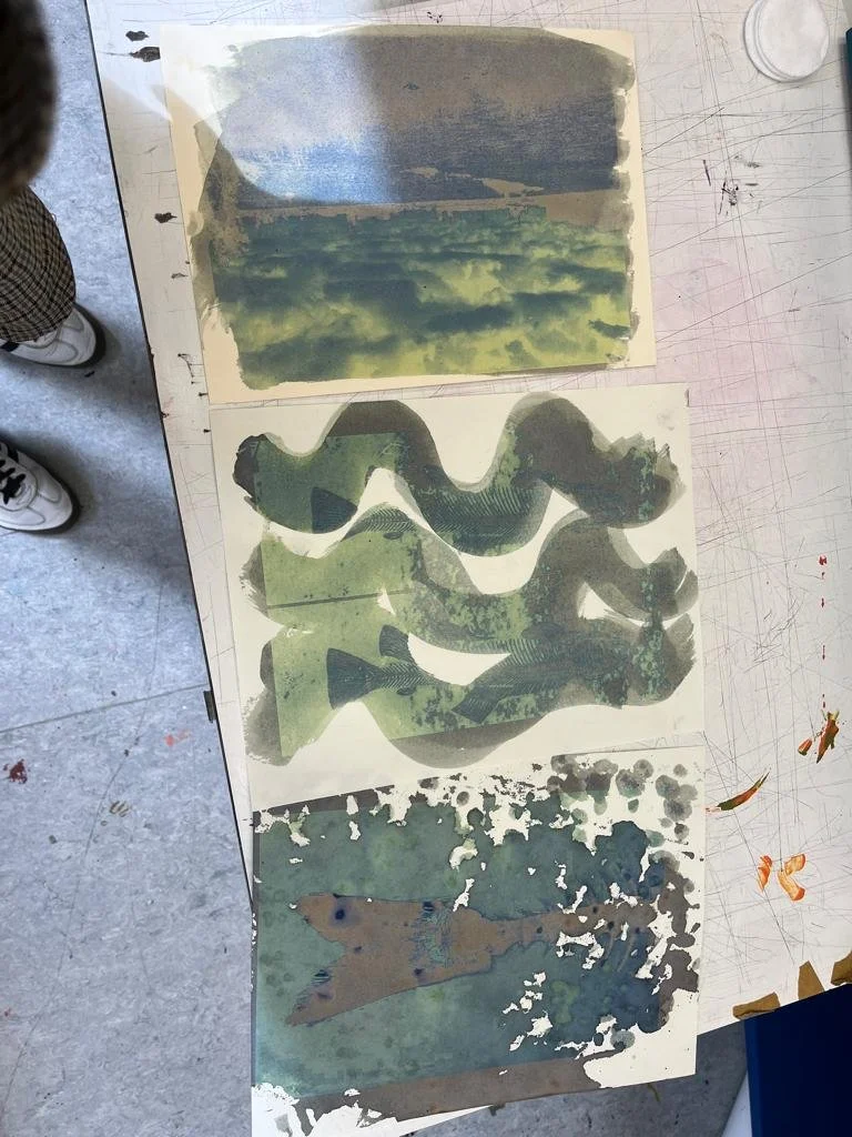 Making cyanotype on the van Brienenoord island