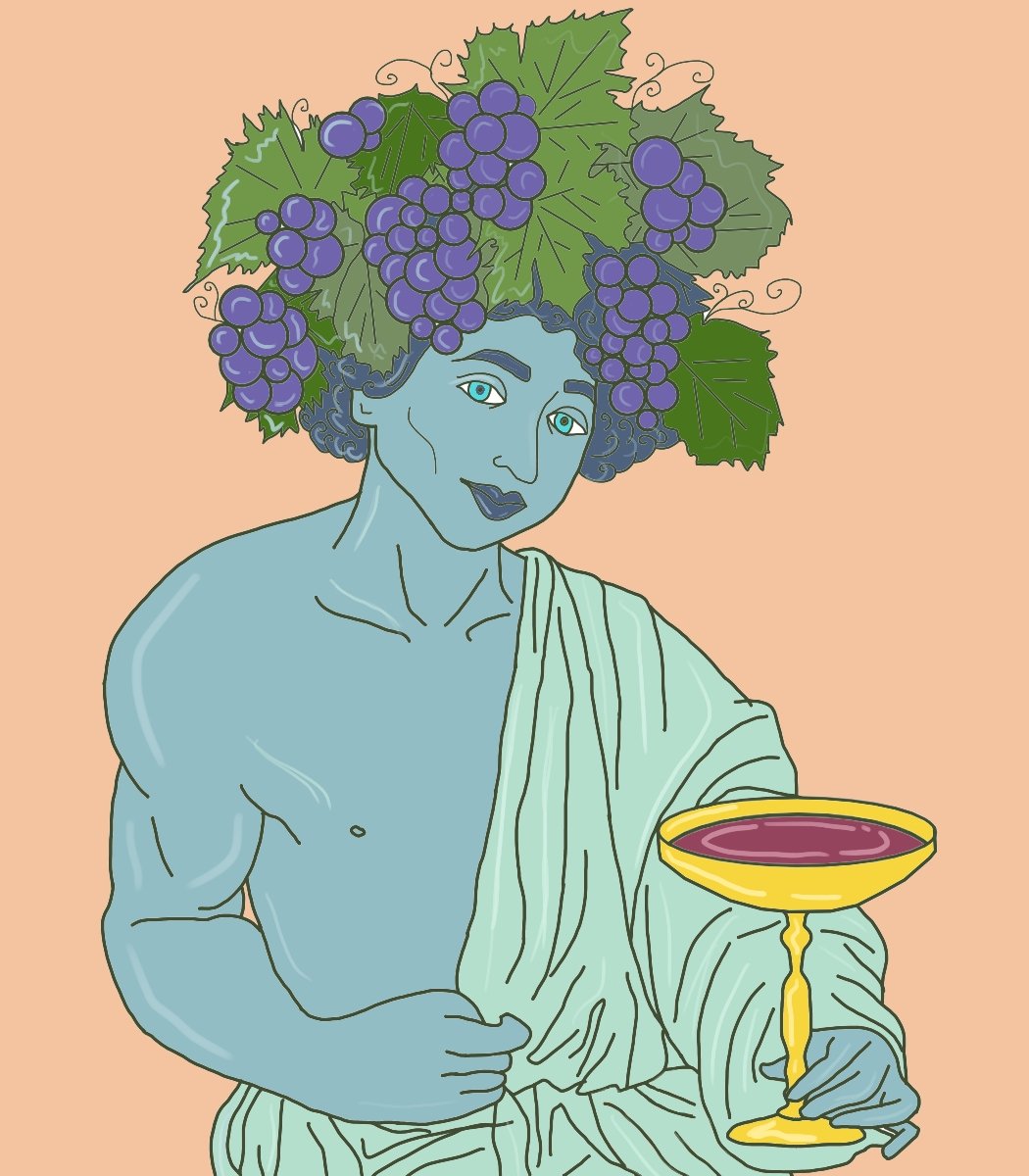 The god of wine Dionysus