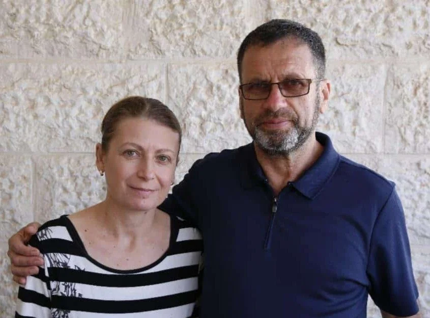 Dov and Olga Bikas. They are missionaries we support in Israel. They work in south Tel-Aviv.