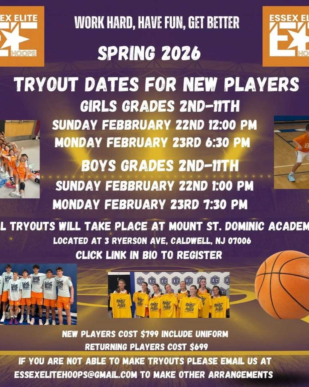 Spring Season Tryouts! Click the link in our bio for more info and to register.  Let's go!