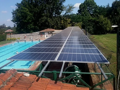 Roslyn Academy solar pool heating installation