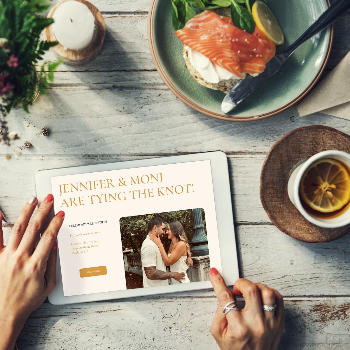 Clara T Studio work wedding website
