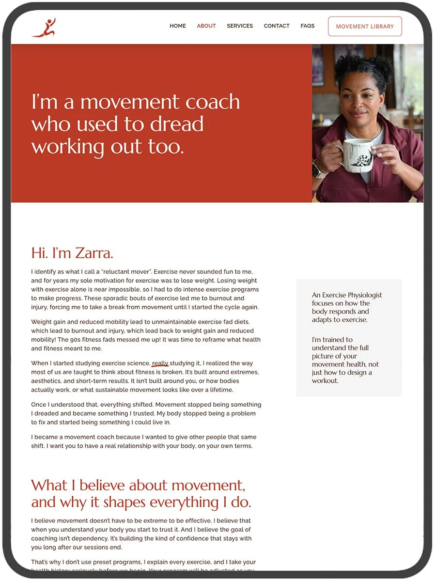 Fitness with Zarra movement coach