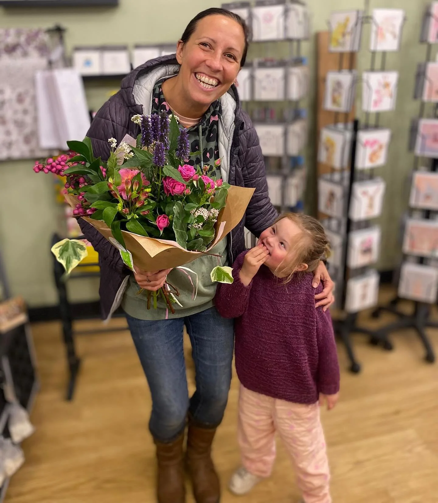 When Naomi won our September giveaway, her daughter came with her to collect her flowers… of course we made sure she had a little bunch to take home too! 
Nominations are now open for our October giveaway… pop into the shop to fill out