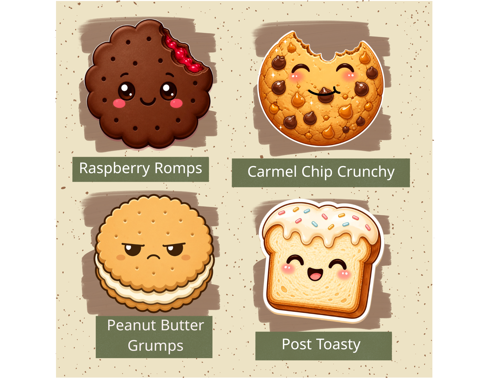 Trailblazer Cookie 4 Pack #3 - UV Resistant - Waterproof Stickers