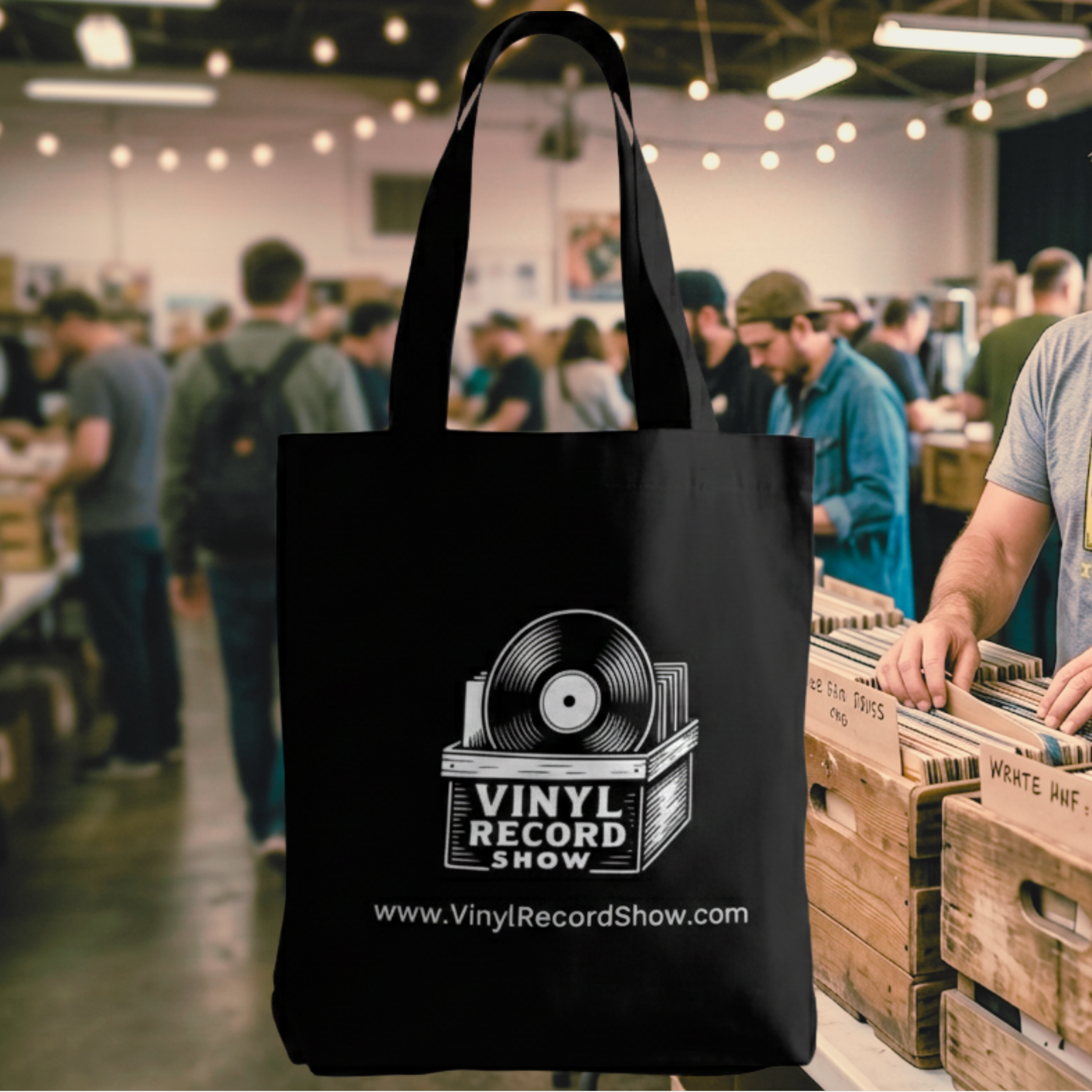 Vinyl Record Show Tote Bag.png