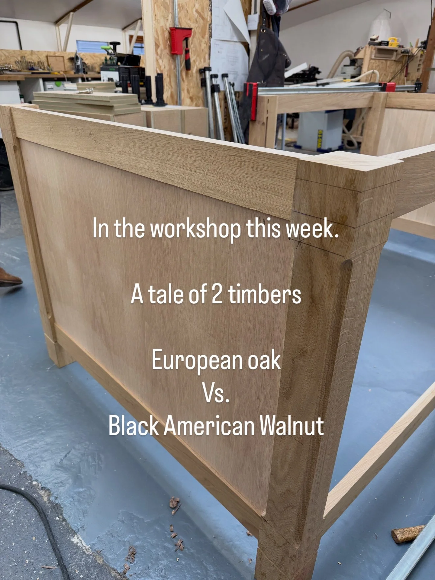 It&rsquo;s been a busy week at Schoolhouse. In the workshop it&rsquo;s been a tale of 2 timbers. European oak vs. Black American walnut. 

Happy weekend everyone. 

#schoolhousebespokekitchens
#schoolhousebespokefurniture
#bespokefurnituredesign
#Bes