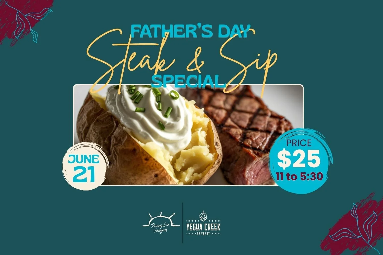 Father’s Day Steak &amp; Sip Special