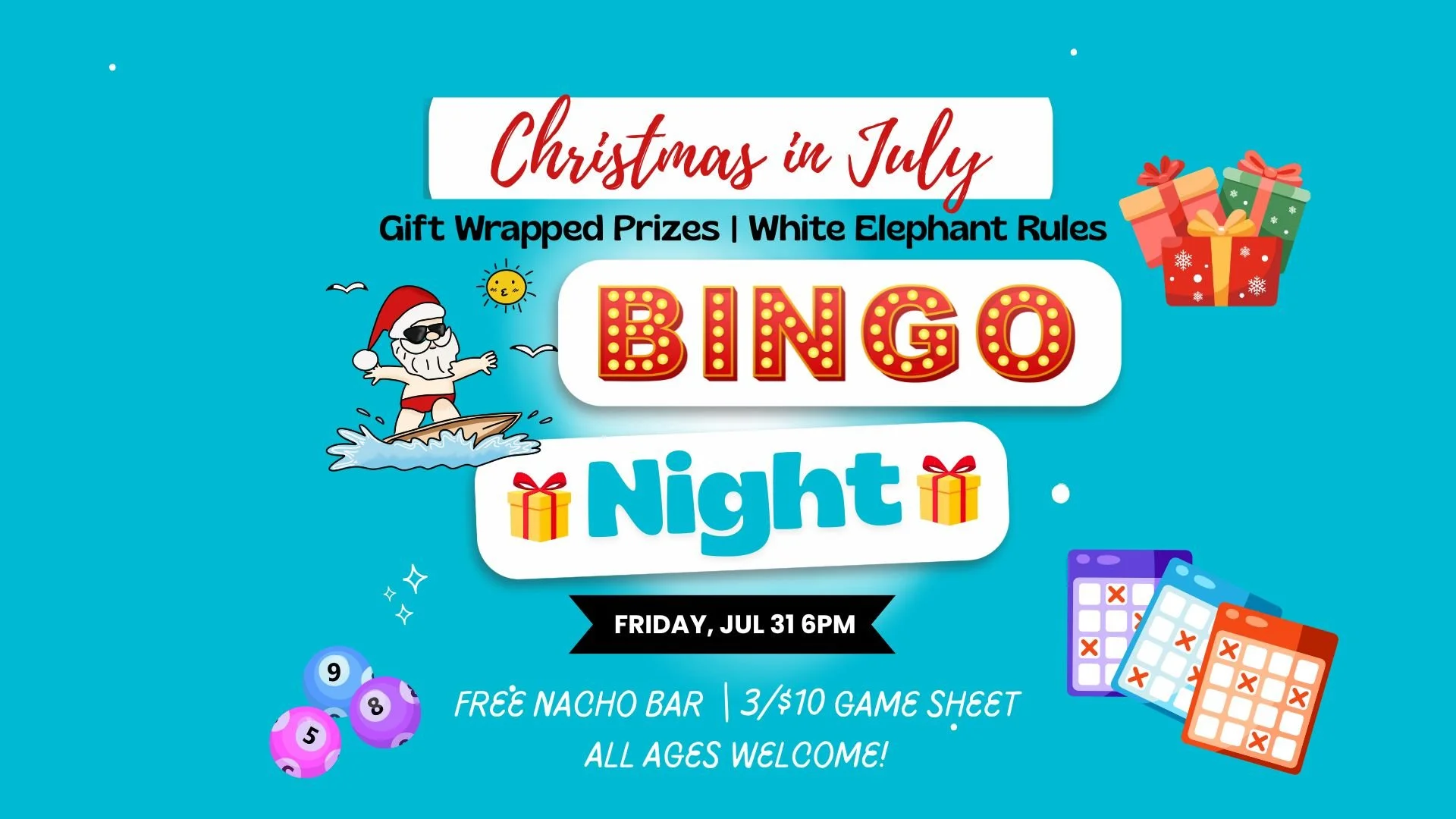 Bingo Night- Christmas in July 
