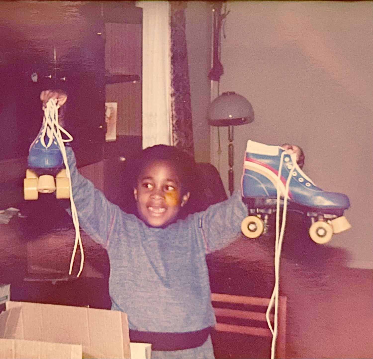 kasey clarke aged 7 with rollar skates