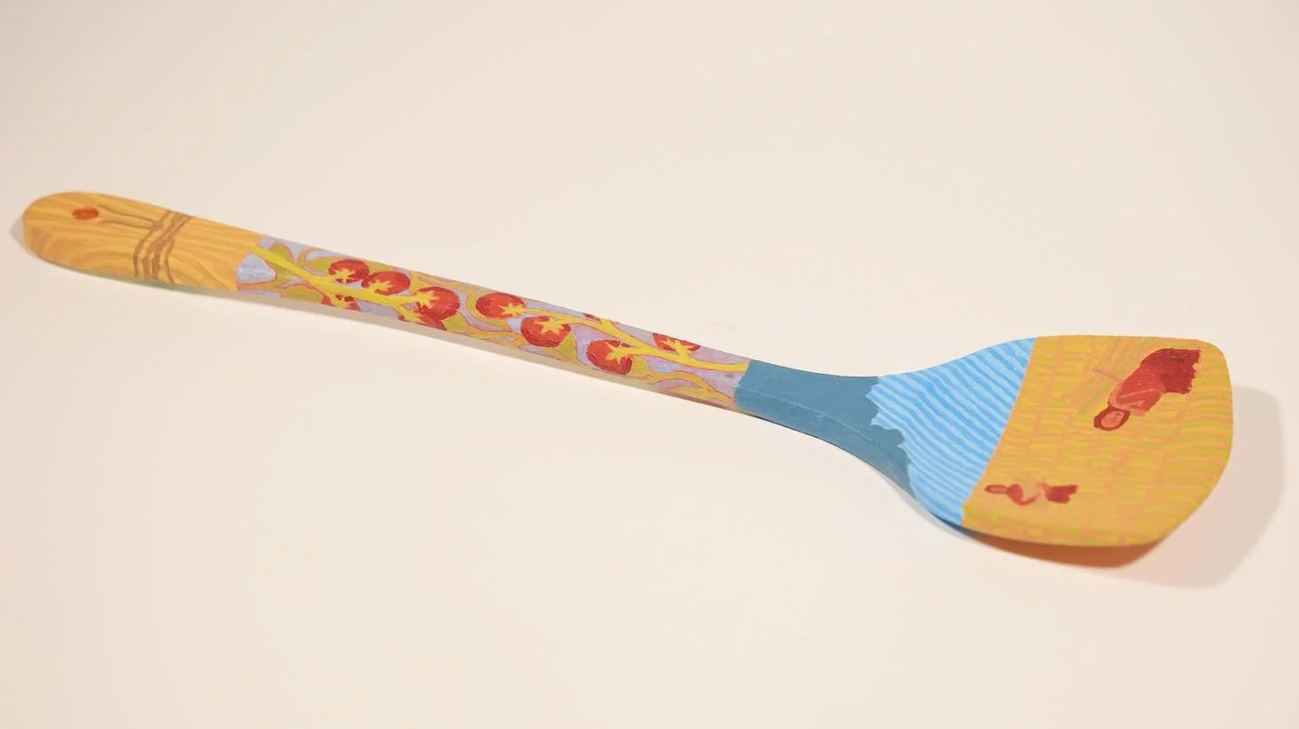 GATHERING
oil on wooden spoon