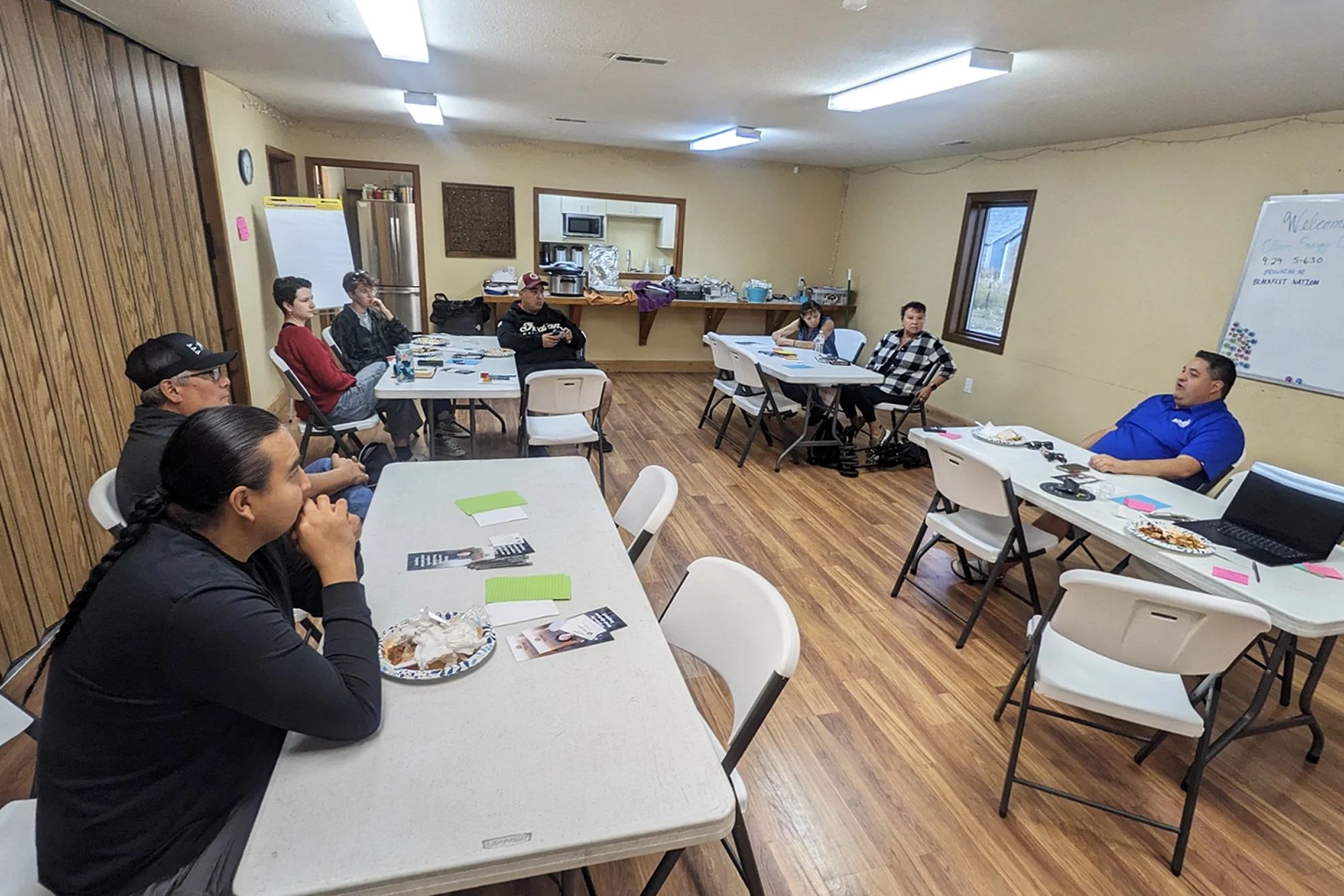 Members of the Blackfeet Nation in northwest Montana participate in clean energy discussions in 2025.
