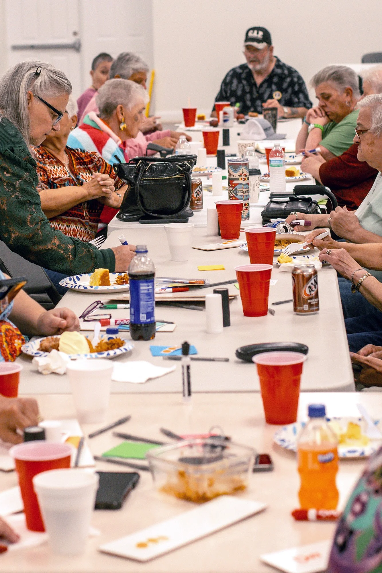 Monacan elders discuss what they know of the land and what they hope their community can do to continue Monacan lifeways, support families, and strengthen the economy with their land at Laurel Cliff. Photo courtesy of Brittany Gordon.