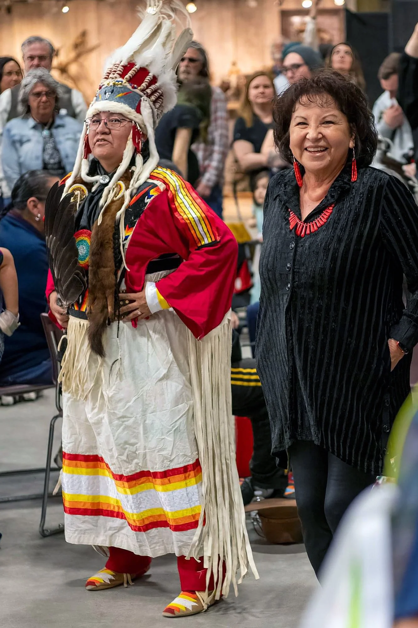 Angie Main, executive director at NACDC, hosts the Celebration of Native Plains Artists in Great Falls, Montana, in March 2025. Photo courtesy of m.noel photography.