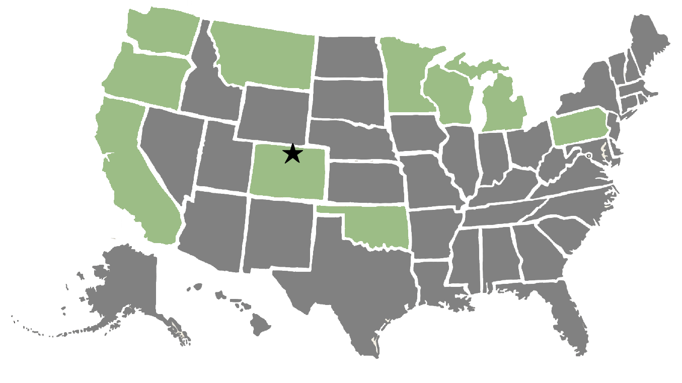 Locations of Sweet Grass staff members