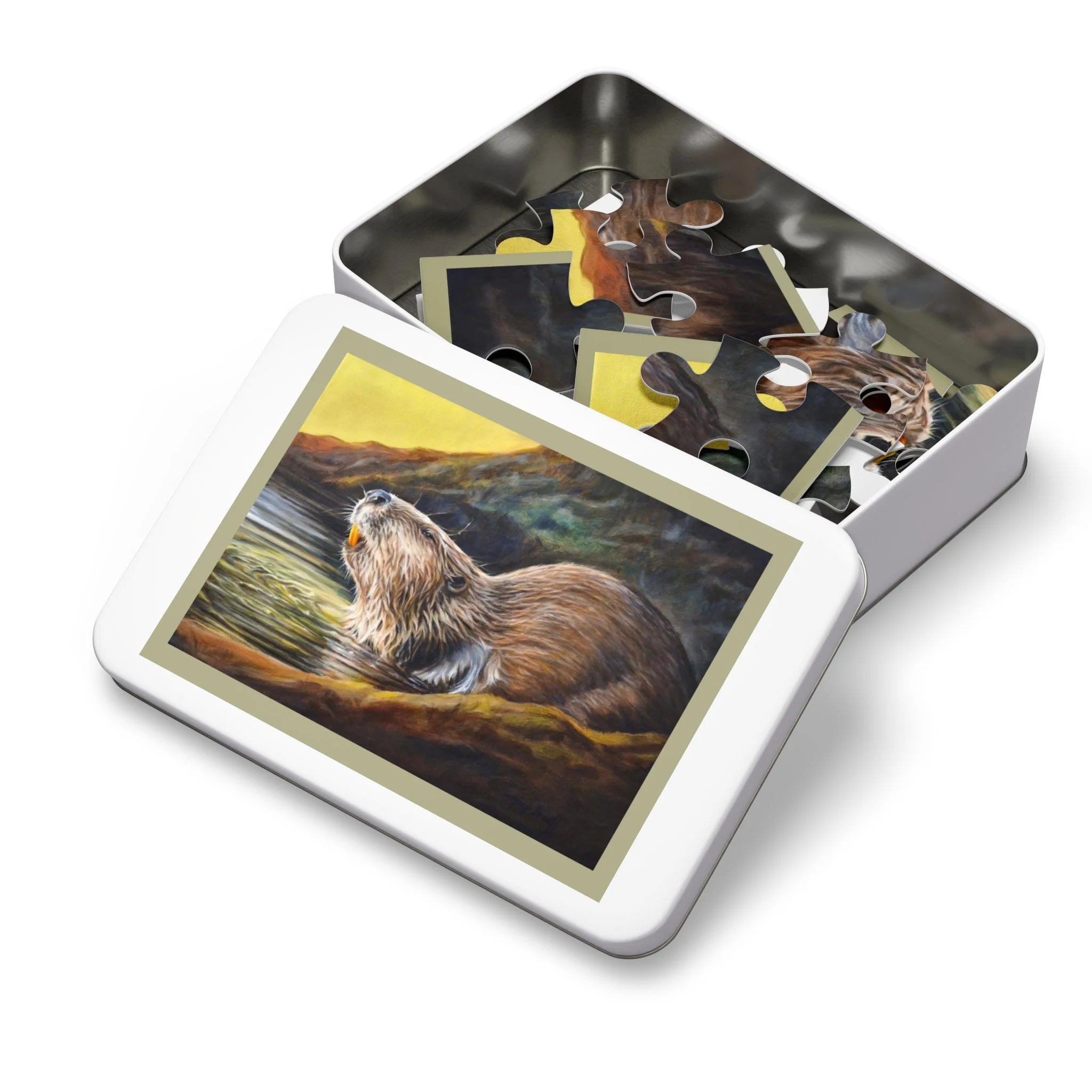 Beaver in Evening Light - Puzzle (30 piece) Easy level.