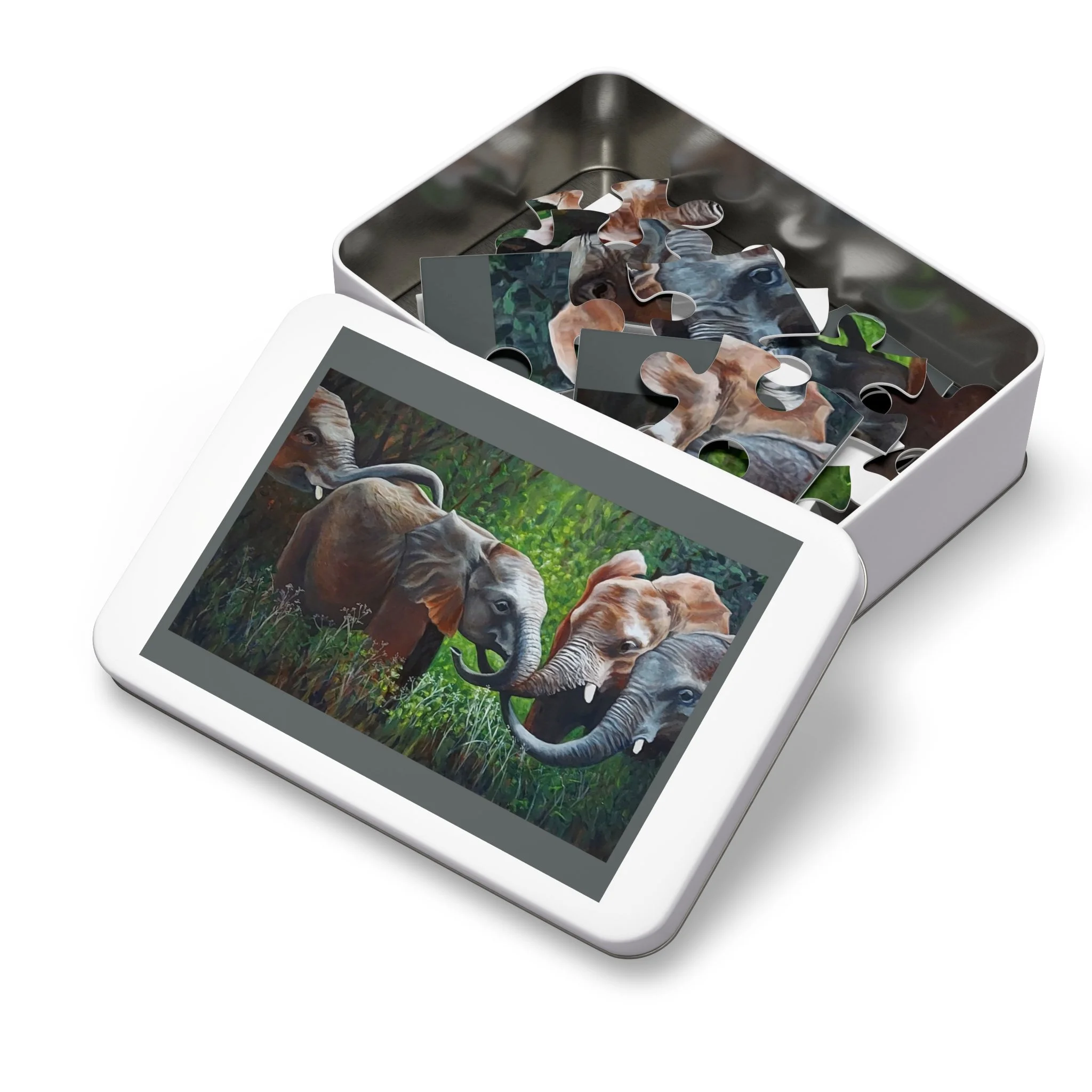 Elephant orphans - Puzzle (30-Piece) Easy level