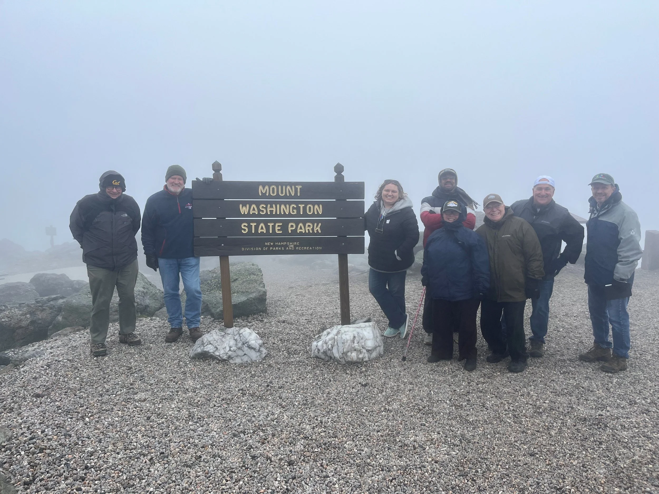 House members on Mt. Washington summit tour of MV Observatory, 2025 08 26