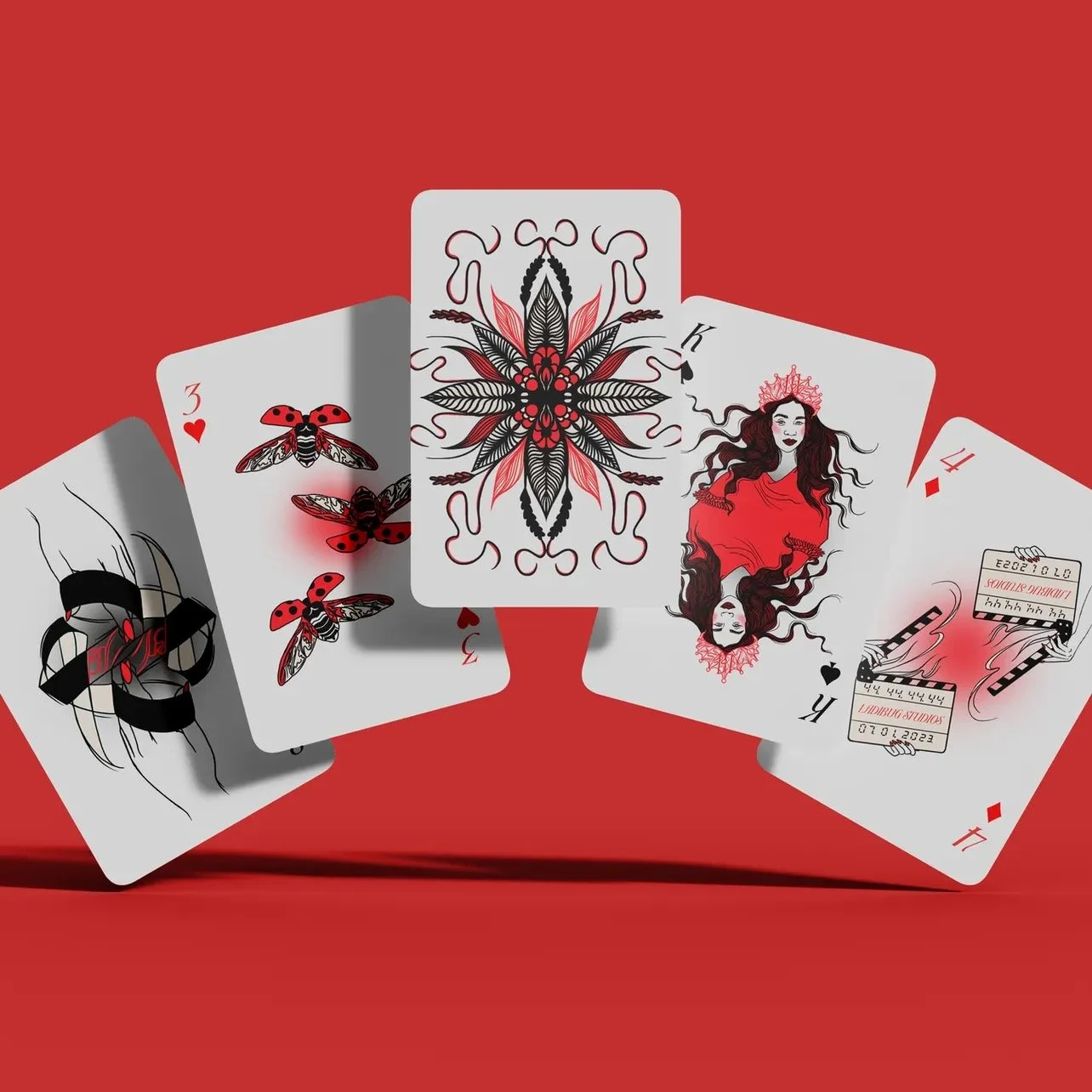 Custom Playing Card Design & Prints by Makala Aayana, a black woman artist based in New York City in collaboration with Ladibug Studios.