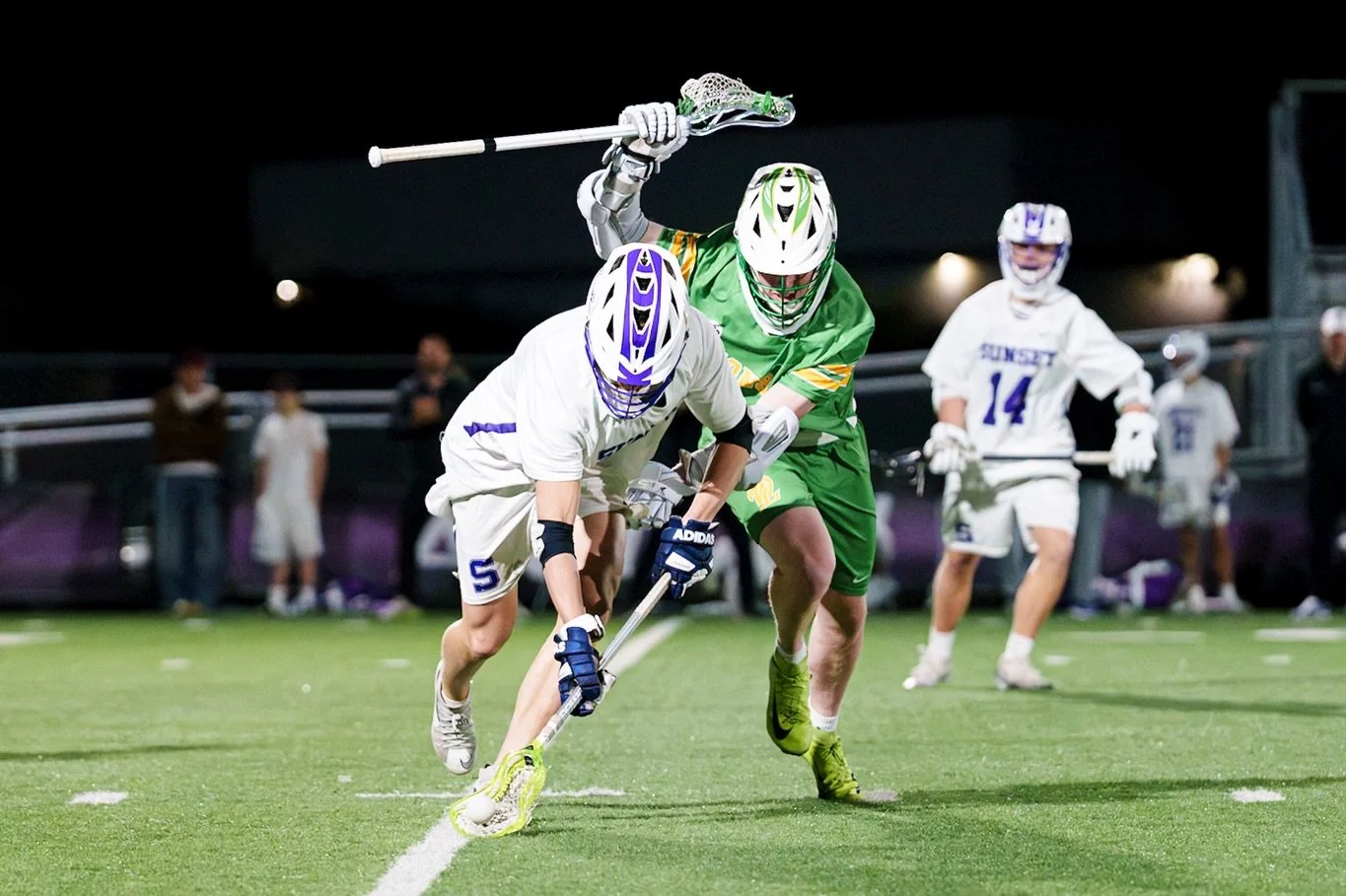 Gallery from @shslacrosse vs. @west_linn_lacrosse is now LIVE!  Link in bio.

Early in the game, Sunset pulled ahead 3-0, but after West Linn caught up, it was neck and neck for the rest of the game.

There was some mighty fine scoring from both team