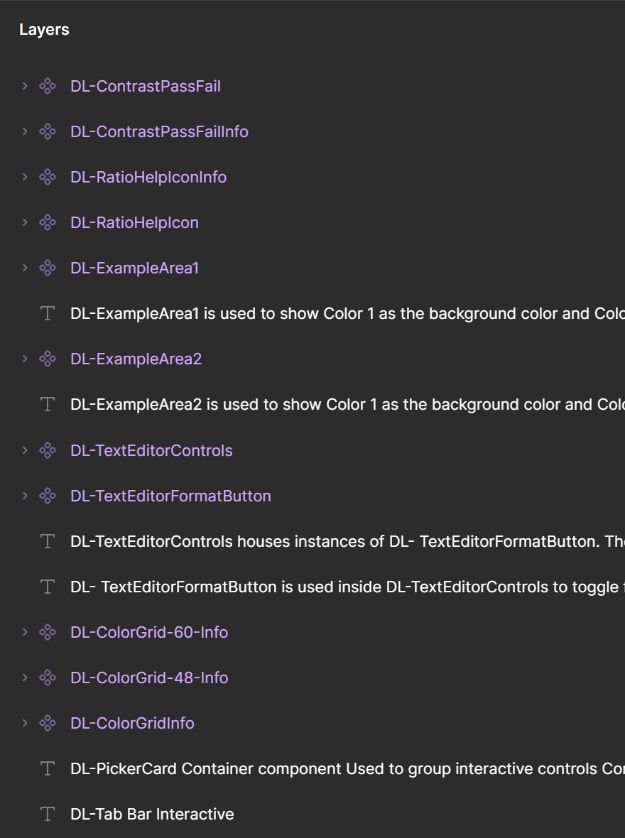 Example of component naming