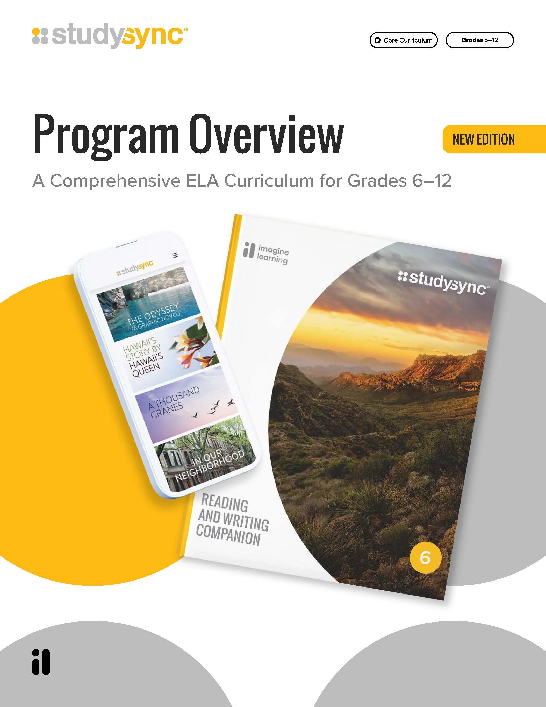 Breadcrumbs and monogram on core product brochure