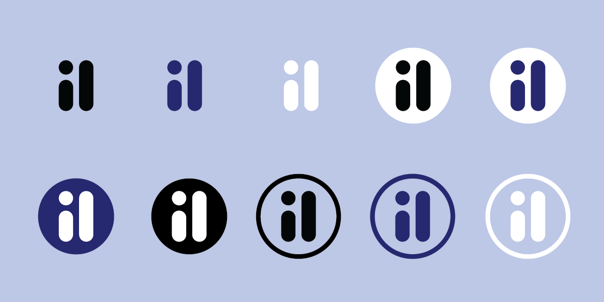 Approved presentations of the monogram to establish its use as a recognizable mark.