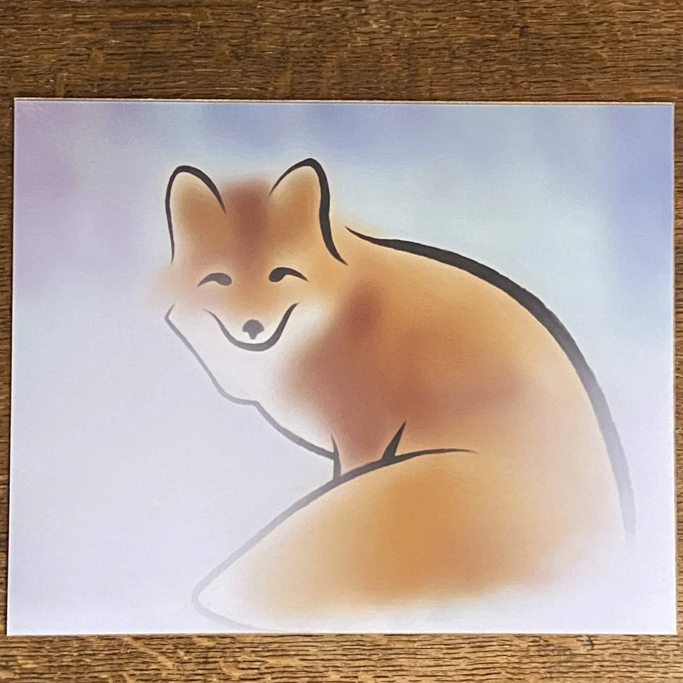 Sitting Fox (Print)