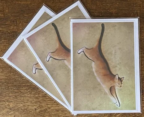 Leaping Cat (Card Bundle of Three)