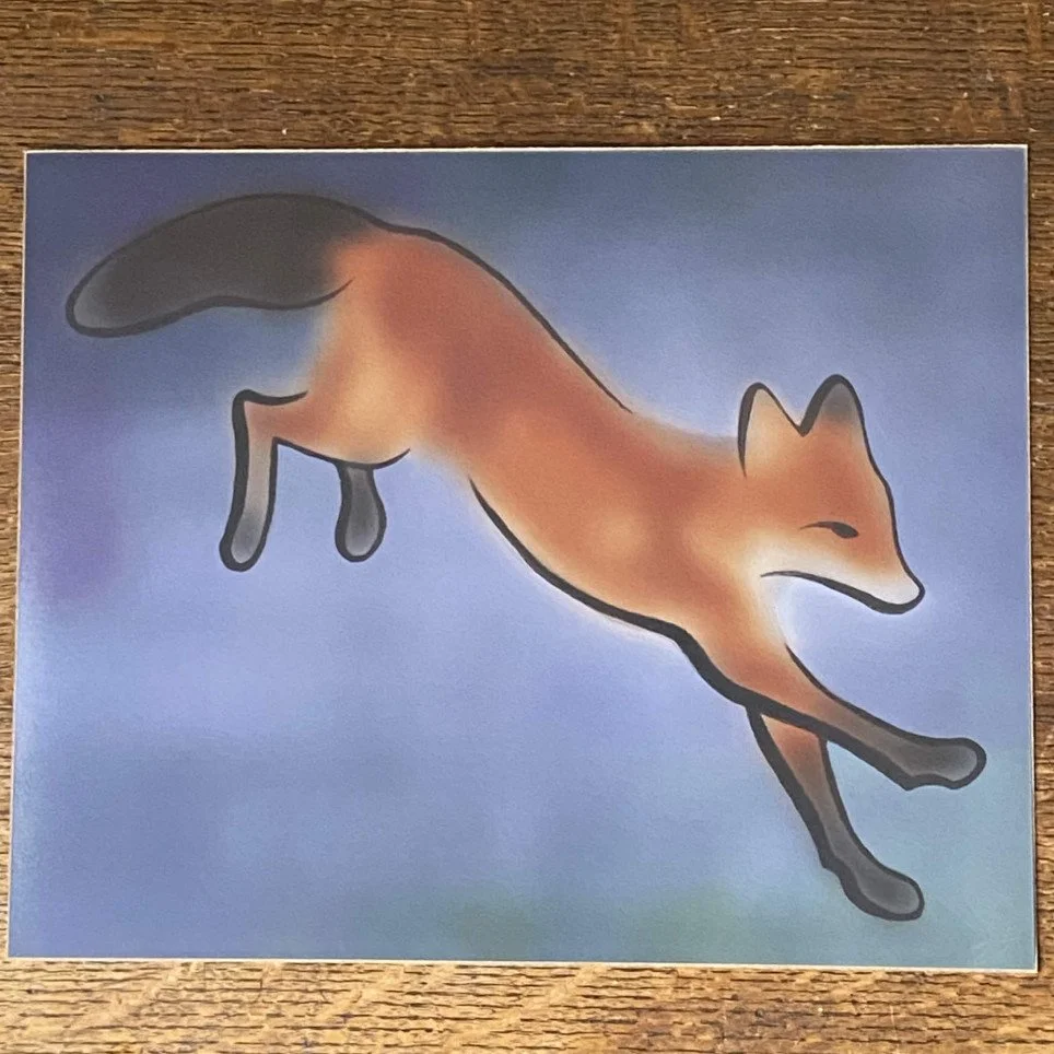 Leaping Fox (Print)