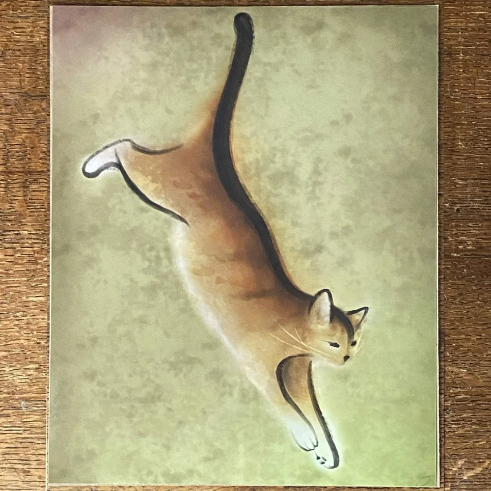 Leaping Cat (Print)