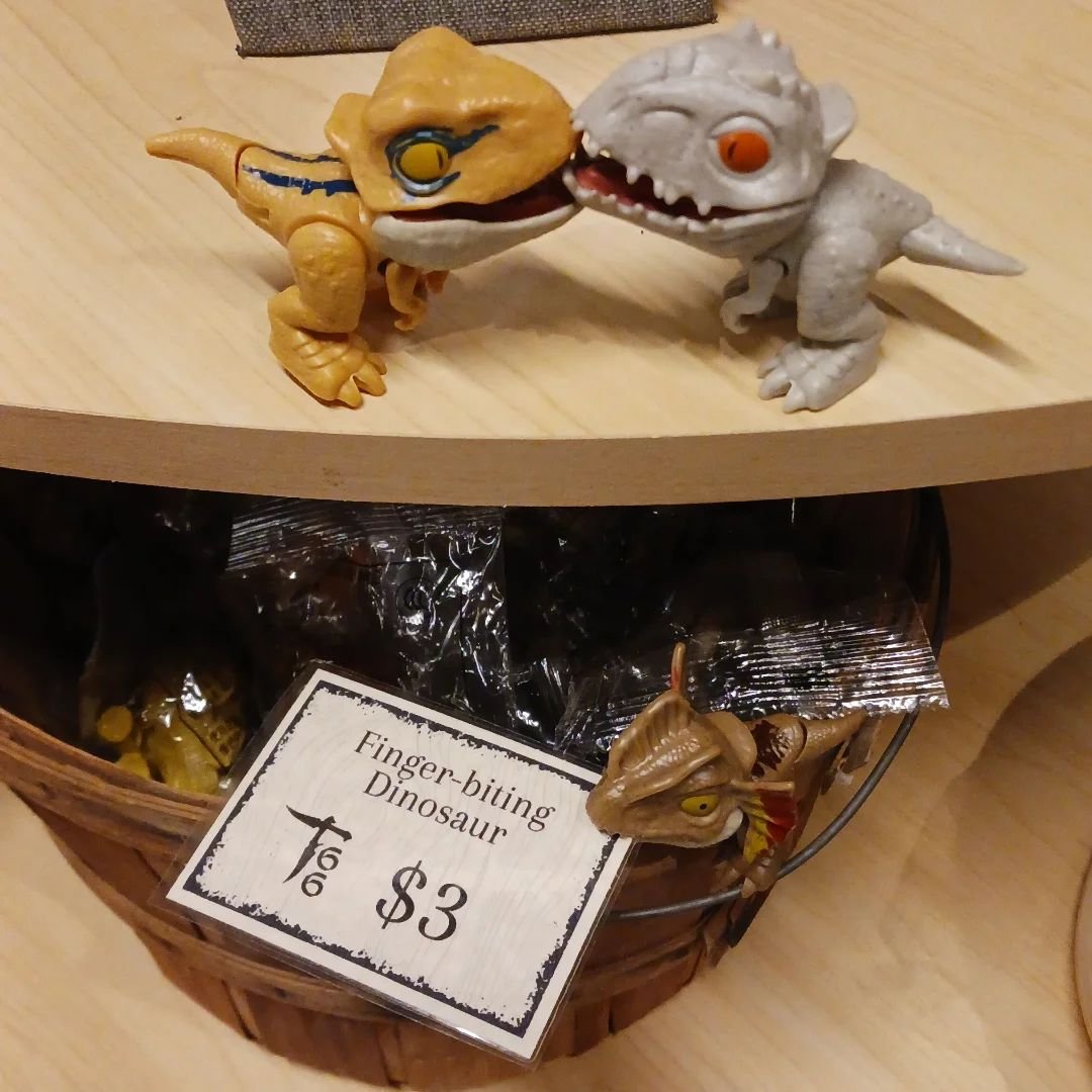 Ooooh, no, they're loose!!! If anyone would like to volunteer to come break up a dino fight, please come on down. I wasn't trained for this!!! 🦖🦕🦖 Star Wars Unlimited tonight at 7 pm... provided we don't have any dino related wreckage to clean up 