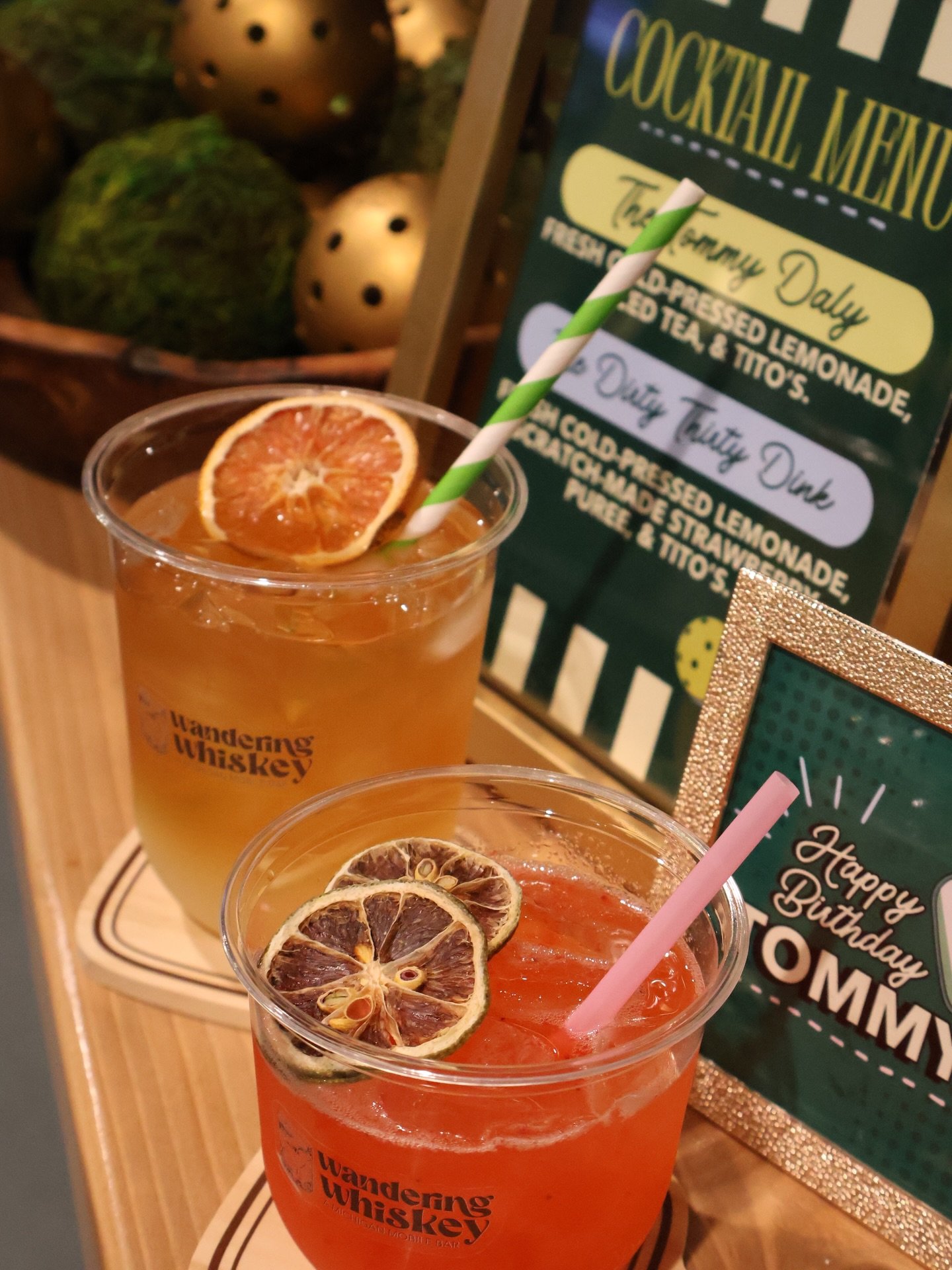 Get you a mobile bar that hand-paints pickleballs gold for you. 🏓✨

We had an absolute blast celebrating Tommy&rsquo;s 30th yesterday at @pickled.mi . This group really knew how to ~serve~ up a good time. 

We put together a custom menu for the man 