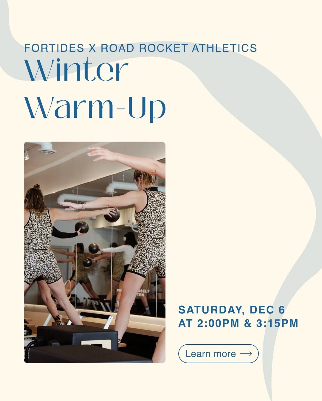 Get ready for an exciting start to the holiday season with a special event in collaboration with @roadrocketathletics 🤍

Join us on Saturday, December 6 at 2:00pm or 3:15pm, at our Roncesvalles location to kick off the holiday season. This event inc