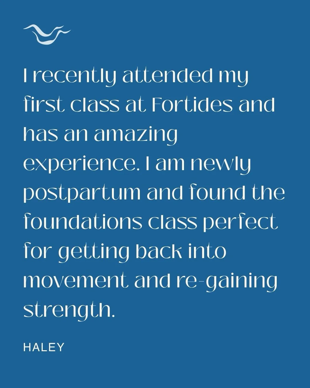 Reviews like this put a smile on our face every time! 💙🌷🌻

Mamas who are recently postpartum - we see you and we&rsquo;ve got you covered! ✨ We have a talented group of instructors with their pre/post natal certifications who are ready to help you