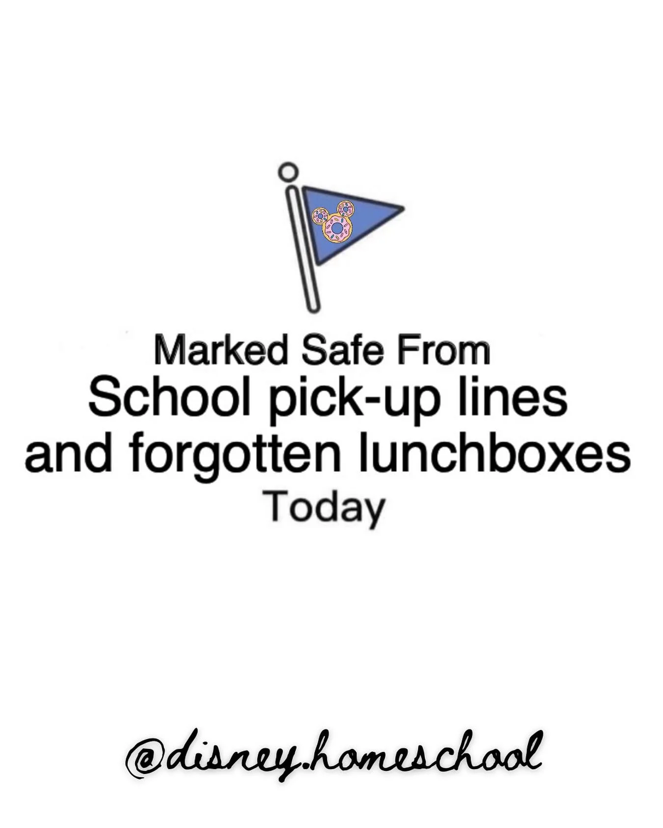 Just a reminder for next week, homeschool families! The only traffic jam is in my brain. 
#homeschoollife #markedSafe #homeschoolhumor #disneyhomeschool #homeschoolmom