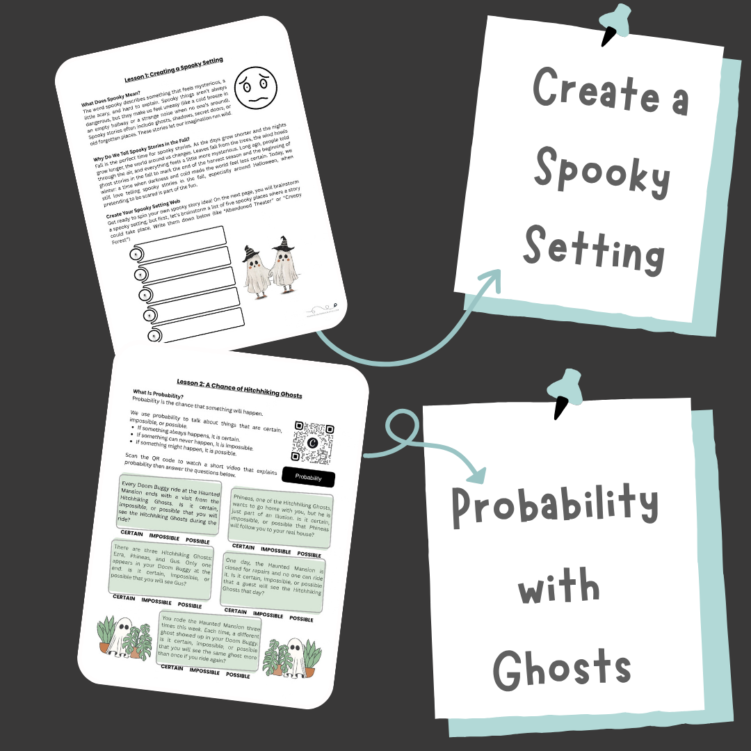 Haunted Mansion Homeschool Unit Study | Disney World Math, Science & Creative Writing | Upper Elementary & Middle School